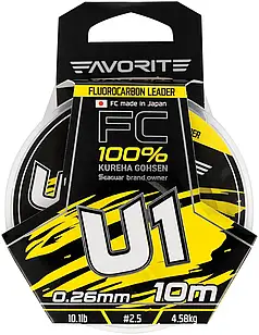 Флюорокарбон Favorite U1 FC 10m 0.26mm 10.1lb/4.58kg