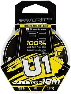 Флюорокарбон Favorite U1 FC 10m 0.285mm 13.2lb/5.97kg