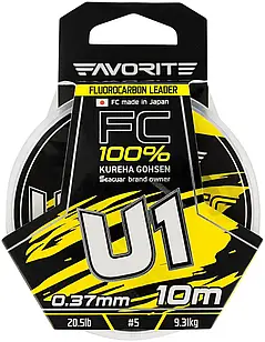Флюорокарбон Favorite U1 FC 10m 0.37mm 20.5lb/9.31kg