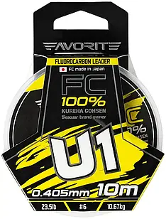 Флюорокарбон Favorite U1 FC 10m 0.405mm 23.5lb/10.67kg