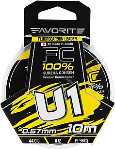 Флюорокарбон Favorite U1 FC 10m 0.57mm 44.0lb/19.98kg