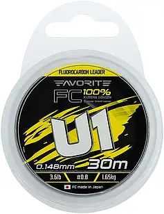 Флюорокарбон Favorite U1 FC 30m 0.148mm 3.6lb/1.65kg