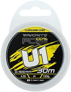 Флюорокарбон Favorite U1 FC 30m 0.165mm 4.2lb/1.92kg