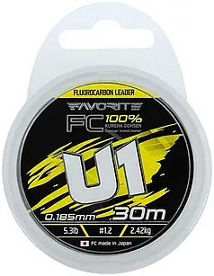 Флюорокарбон Favorite U1 FC 30m 0.185mm 5.3lb/2.42kg