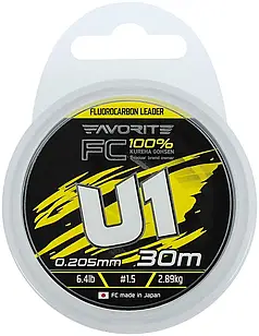 Флюорокарбон Favorite U1 FC 30m 0.205mm 6.4lb/2.89kg