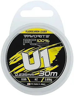 Флюорокарбон Favorite U1 FC 30m 0.235mm 8.6lb/3.89kg