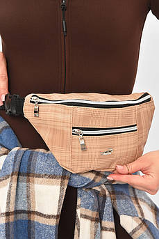 Бананка жіноча бежевого кольору з принтом 203325M