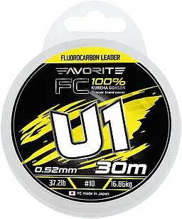 Флюорокарбон Favorite U1 FC 30m 0.52mm 37.2lb/16.86kg
