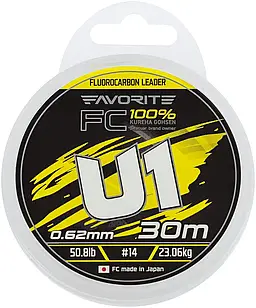 Флюорокарбон Favorite U1 FC 30m 0.62mm 50.8lb/23.06kg