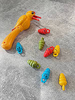 Гра Y33925A-Y33930A нагодуй пташеня, магнітна, пеньок, 2 кольори, музика, на батарейках, в коробці 18-15-9 см., фото 4