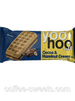 Вафлі Бельгійські Yoo! Hoo 50г Какао лісові горіхи, фото 3