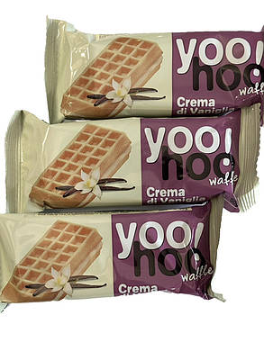 Вафлі Бельгійські Yoo! Hoo Crema di Vaniglia 50г з ванільним кремом, фото 4
