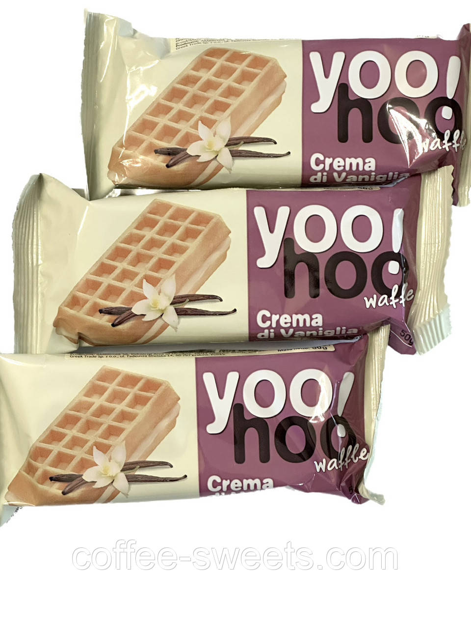 Вафлі Бельгійські Yoo! Hoo Crema di Vaniglia 50г з ванільним кремом