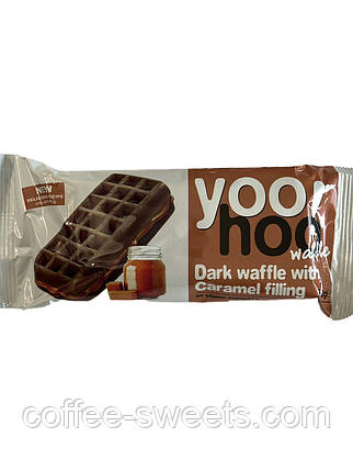 Вафлі Бельгійські Yoo! Hoo Dark waffie with Caramel 50г з карамеллю, фото 3