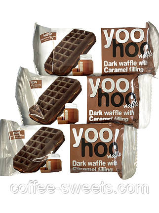 Вафлі Бельгійські Yoo! Hoo Dark waffie with Caramel 50г з карамеллю, фото 1