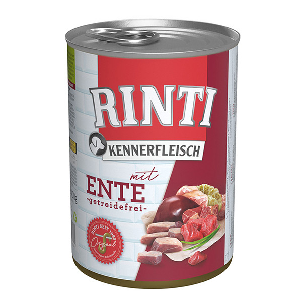 Rinti Kennerfleisch mit Ente РІНТІ КЕННЕРФЛЯЙШ КАЧКА беззерновий повнораціонний натуральний вологий корм для собак