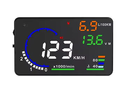 Бортовий комп'ютер OBD2 HUD A8 5.5" проєкційний дисплей
