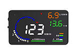 Бортовий комп'ютер OBD2 HUD A8 5.5" проєкційний дисплей