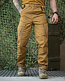 Польові штани Armagedon койот з манжетами на хлястиках ріп-стоп тканина ПП7565 ТМ, фото 2