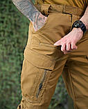 Польові штани Armagedon койот з манжетами на хлястиках ріп-стоп тканина ПП7565 ТМ, фото 5