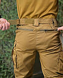 Польові штани Armagedon койот з манжетами на хлястиках ріп-стоп тканина ПП7565 ТМ, фото 6