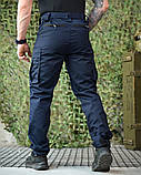 Польовийні штани сині Armagedon для ДСНС з манжетами та хлястиками ПП7566 ТМ, фото 3