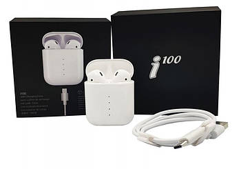 Бездротові навушники в компактному зарядному кейсі (боксе) i100 Лучшая цена