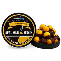 Бойлы Crazy Carp Devil Squid and Scopex вафтерс дьявольський кальмар и скопекс - 15 мм DSSH15