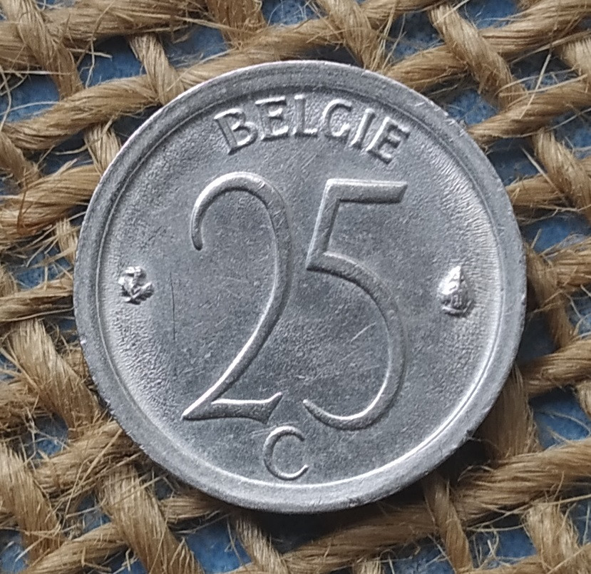 25 сантимiв 1967 року. Бельгiя