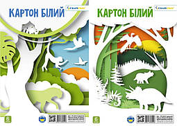 Набір білого картону А4 6 арк хром-ерзац