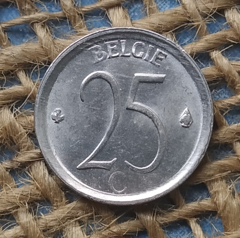 25 сантимiв 1969 року. Бельгiя, фото 1