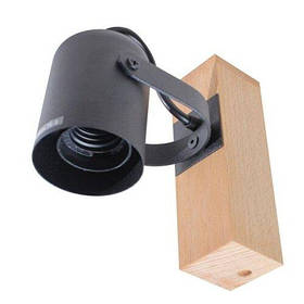 Світильник настінно-стельовий бра ETRON WoodLine Spot E27 1x40Вт натуральний/чорний 1-EDR-8200