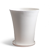 Горщик для квітів керамічний Дзвіночок 10 л білий мат Rezon P133