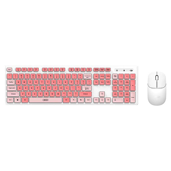 Бездротовий комплект XO KB-05 2.4G Wireless keyboard and mouse set Pink