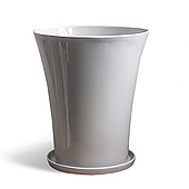 Горщик для квітів керамічний Дзвіночок 10 л сірий глянц Rezon P133