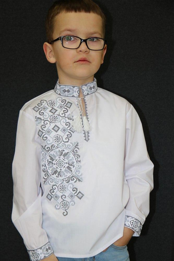 Вишиванка для хлопчиків " Петро" темно-сірий сірий, фото 1