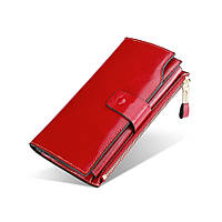 Шкіряний гаманець з RFID-захистом LOCKER's RLL-Red