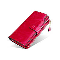 Шкіряний гаманець з RFID захистом LOCKER's RLL-Pink