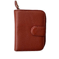 Короткий шкіряний гаманець з RFID захистом LOCKER's DWF-Orange