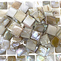 Мозаичные плитки из перламутра. Кусочки натуральных ракушек темні 20*20 мм на двустороннем скотче.