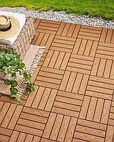 Терасна плитка ATESSA з композитного ДПК Світло-коричневий 11шт.