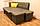 М'який диван із пуфом на кухню сірого кольору, фото 3