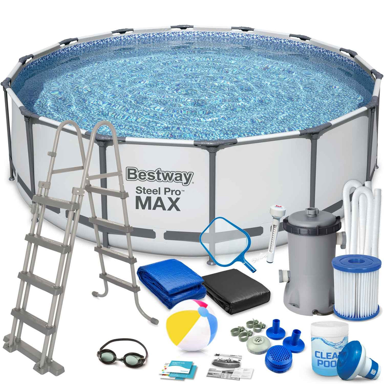 Басейн каркасний 18в1 Bestway 56438, 457 x 122 см + бульбашкова машина
