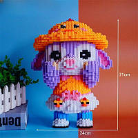 Дитячий 3Д конструктор Magic Block блокові конструктори об'ємна 3D фігурка з міні нано-блоків кролик 31 см