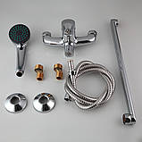 Змішувач для ванни FRAP F2213 з довгим виливом, латунь, хром, фото 6