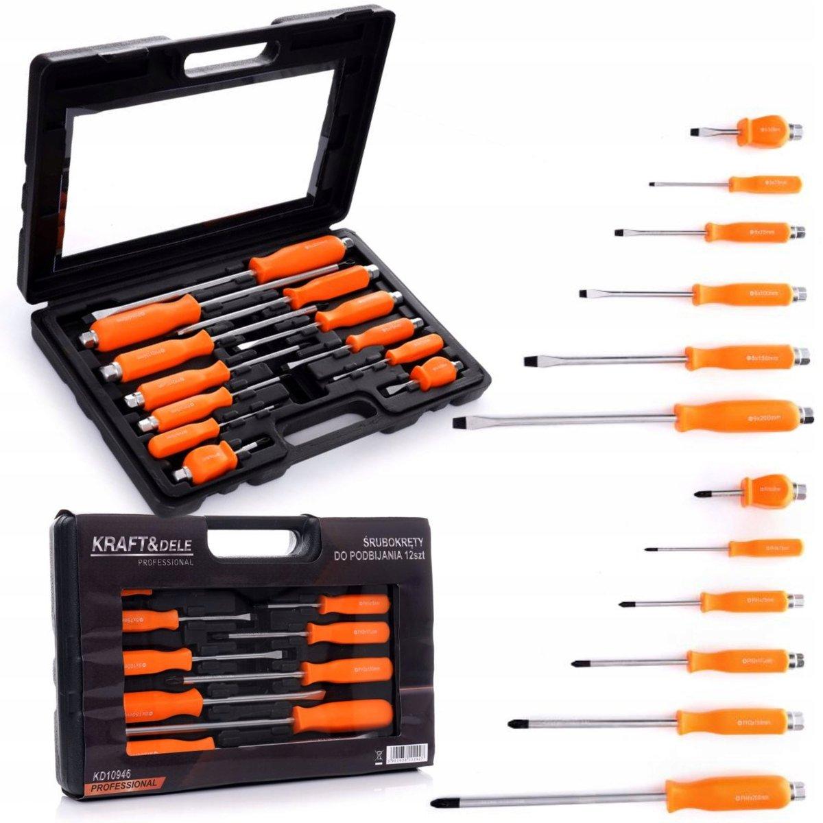 Викрутки (12 шт.) у кейсі Kraft&Dele KD10946