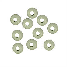 Бусина дерев'яна кругла Ø5 мм, м'ятна, для макрамі та рукоділля, 10 шт.