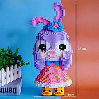 Дитячий 3Д конструктор Magic Block блокові конструктори об'ємна 3D фігурка з міні нано-блоків кролик 38 см