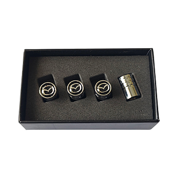 Хромовані ковпачки на ніпель з логотипом Mazda