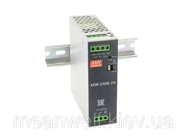 XDR-240E-24 Блок живлення на Din-рейку Mean Well 240 Вт, 24 в, 10 А, фото 1